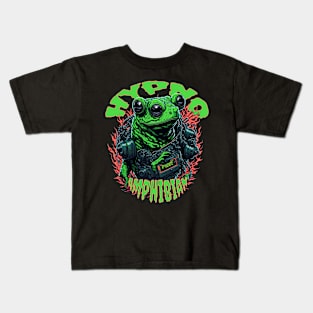 TECHNO FROG RAVE Kids T-Shirt